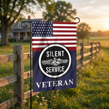 Load image into Gallery viewer, Silent Service Silver Garden Flag