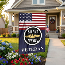 Load image into Gallery viewer, Silent Service Gold Garden Flag