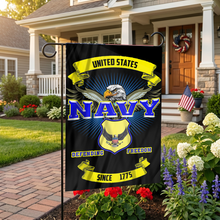 Load image into Gallery viewer, Navy Garden Flag