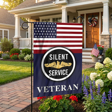 Load image into Gallery viewer, Silent Service Gold Garden Flag