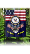 Load image into Gallery viewer, U.S. Navy Veteran Garden Flag