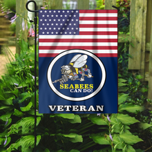 Load image into Gallery viewer, Seabees Veteran Garden Flag