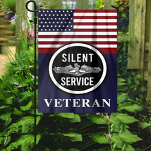 Load image into Gallery viewer, Silent Service Silver Garden Flag