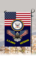 Load image into Gallery viewer, U.S. Navy Veteran Garden Flag