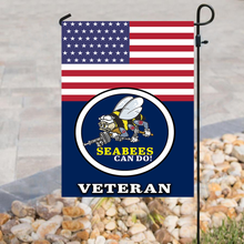 Load image into Gallery viewer, Seabees Veteran Garden Flag