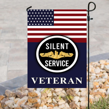 Load image into Gallery viewer, Silent Service Gold Garden Flag