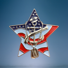 Load image into Gallery viewer, US Navy Veteran Pin (RTL)