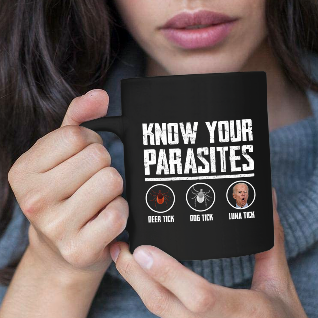 Know Your Parasites 11 oz. Black Mug