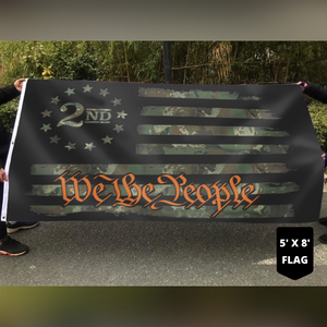 Respect The Look - We The People - Camo Orange - 2nd Amendment Flag