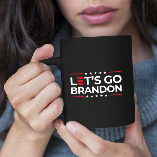 Let's Go Brandon 11 oz. Black Mug