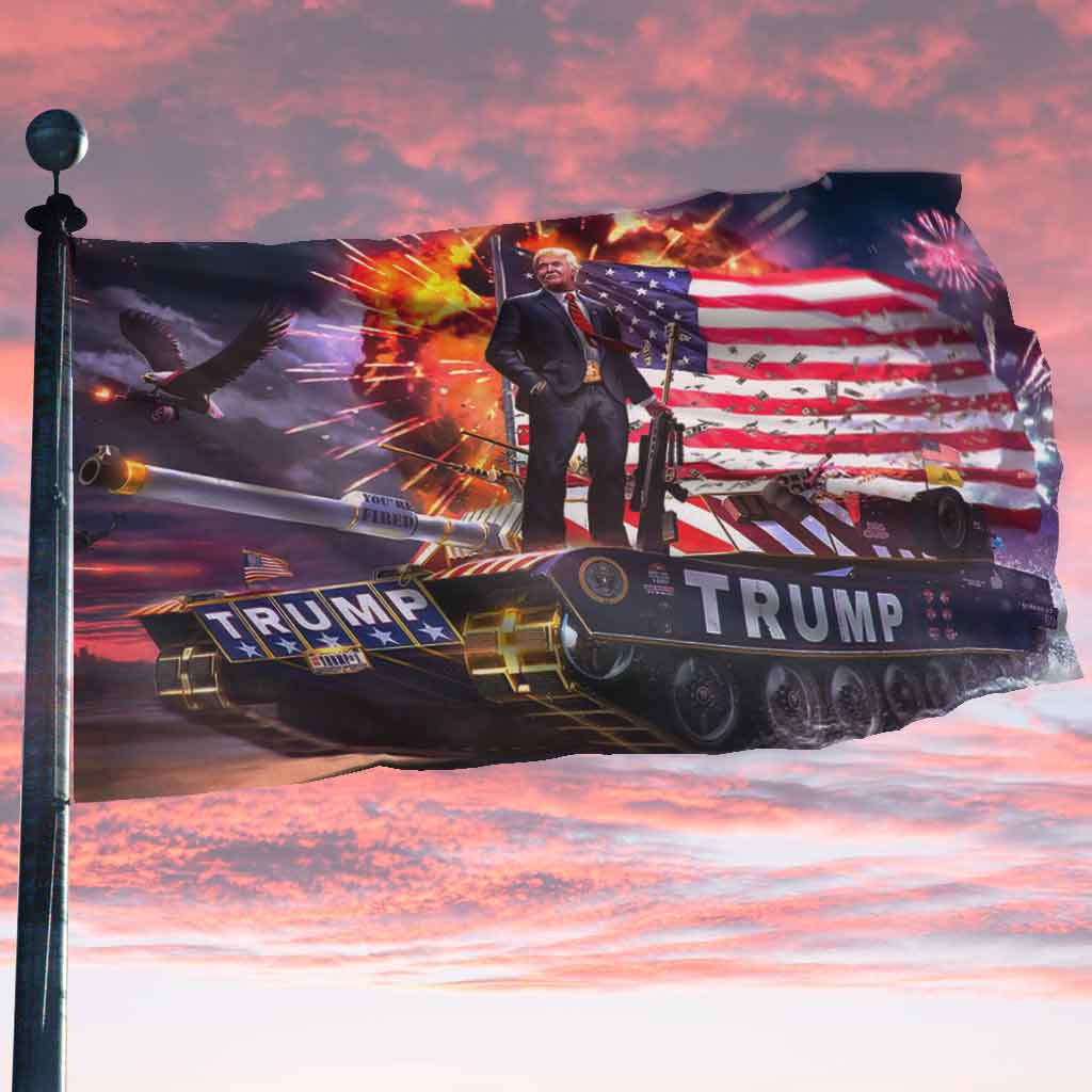 Donald Trump Rare Tank Flag