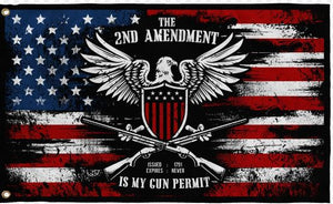 Respect The Look - It's My Gun Permit - 2nd Amendment Flag