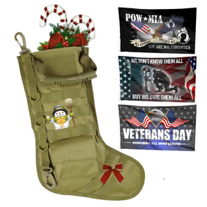 Tactical Holiday Stockings - 3-Pack Flag Bundle - Veterans Day