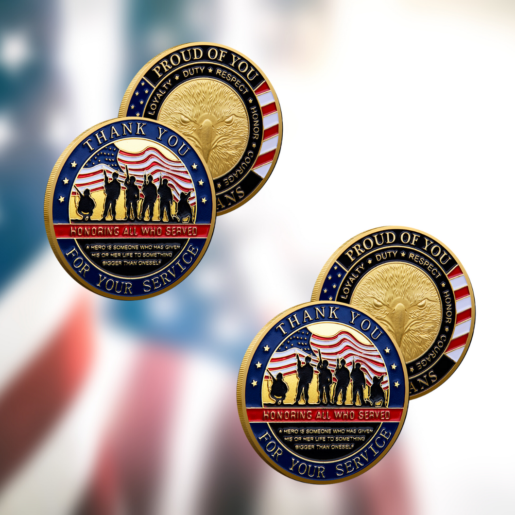 Honoring All Who Served - Veteran Coin - Buy More, Save More Bundle