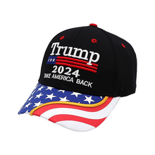 Load image into Gallery viewer, Trump 2024 Flag Bill Hat Take America Back - USA Flag Trump Hat