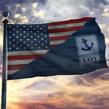 Load image into Gallery viewer, US Navy American Flag