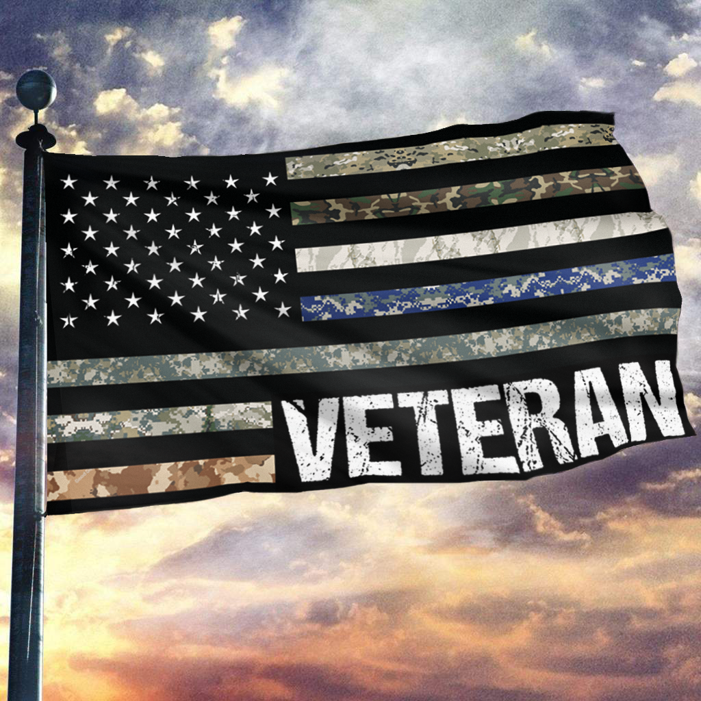 USA Veteran Flag - Military Branches Stripes Flag