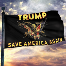 Load image into Gallery viewer, Trump Save America Again Eagle Flag