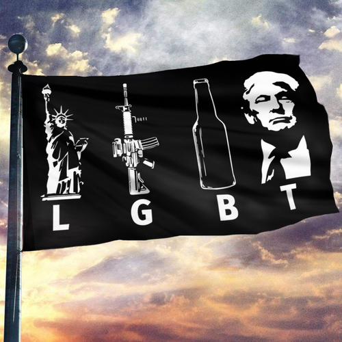 LGBT Trump Black Flag