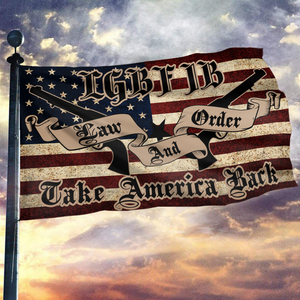 LGBFJB Law and Order - Take America Back 2024 Flag