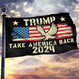 TRUMP Take America Back 2024 Vintage Flag