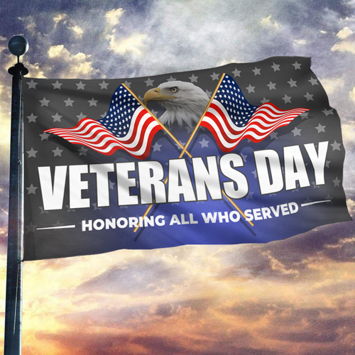 Veterans Day - Honoring All Who Served Flag (RTL)