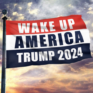 Wake Up America Trump 2024 Flag