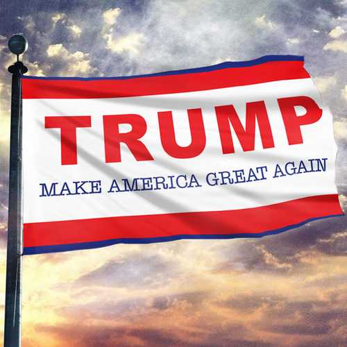 TRUMP Red Make America Great Again Flag