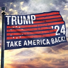 Load image into Gallery viewer, TRUMP &#39;24 Take America Back Flag