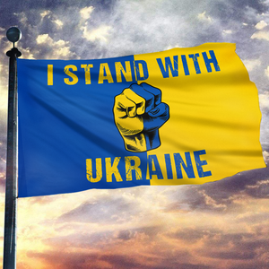 I Stand with Ukraine Flag