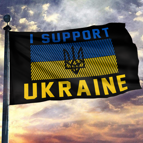I Support Ukraine Flag