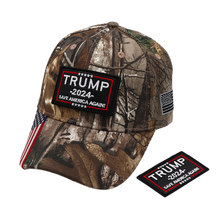 Load image into Gallery viewer, Trump 2024 Save America Again Camo - Velcro Patch Hat
