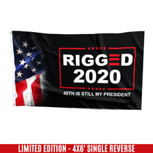 Load image into Gallery viewer, Rigged 2020 - 45th is still my President Flag w/ FREE 3x5 SR TRUMP TANK FLAG