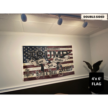 Load image into Gallery viewer, **PREMIUM DOUBLE-SIDED** Trump 2020 Law and Order 2nd Amendment Guns Flag