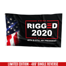 Load image into Gallery viewer, Rigged 2020 - 45th is still my President Flag w/ FREE 3x5 SR TRUMP KAG FLAG