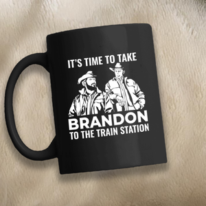 Train Station 11 oz. Black Mug