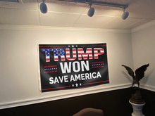 Load image into Gallery viewer, Trump Won - Save America - Black Flag