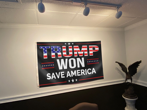 Trump Won - Save America - Black Flag