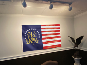 We The People - United States Constitution Flag - Preamble Flag (RTL)