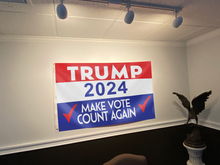 Load image into Gallery viewer, Trump 2024 Make Vote Count Again Flag