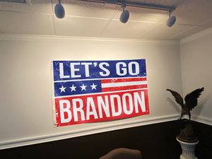 Let's Go Brandon Red, White and Blue Flag