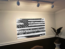 Load image into Gallery viewer, AMERICA HOME OF THE FREE B&amp;W FLAG