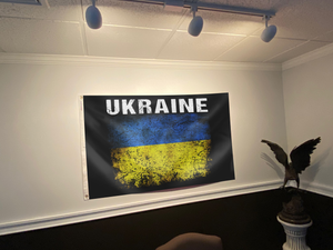 Ukraine Grunge Flag
