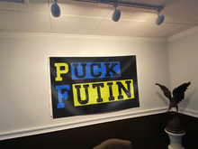 Load image into Gallery viewer, Support Ukraine Puck Futin Flag