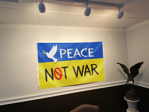 Ukraine Peace Not War Flag