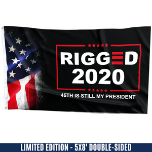 Rigged 2020 - 45th is still my President Flag w/ FREE 3x5 SR TRUMP TANK FLAG