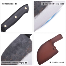 Load image into Gallery viewer, Traditional Handmade Forged Knife - High Carbon Butcher Bone Chopper Knife