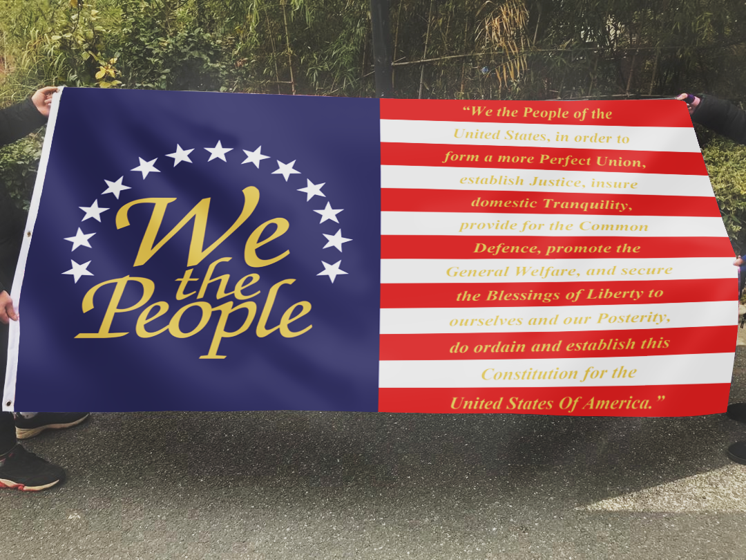 We The People - United States Constitution Flag - Preamble Flag (RTL ...
