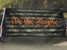 Load image into Gallery viewer, We The People - Camo Orange Flag