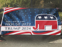 Load image into Gallery viewer, Take Back The House 2022, Trump 2024 Flag